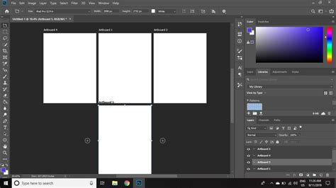 how to create multiple artboards in photoshop