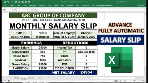 how to create multiple salary slip in excel