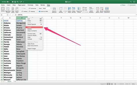 how to create new column in excel table