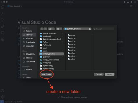 how to create new folder in visual code