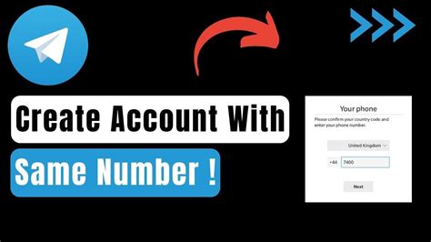 how to create new telegram account with same number