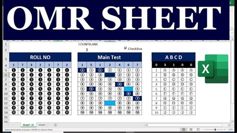 how to create omr sheet in excel with formula