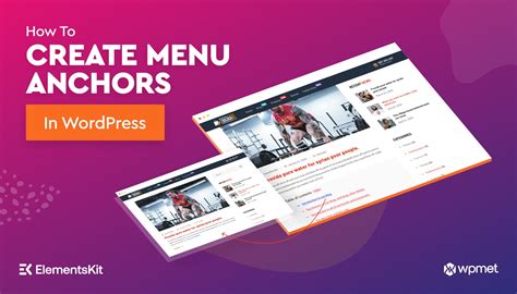 how to create one page navigation with anchor menu in wordpress