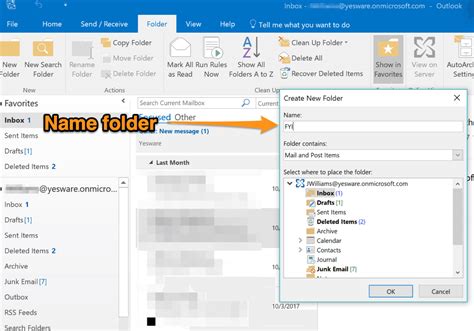 how to create personal folders in outlook mac