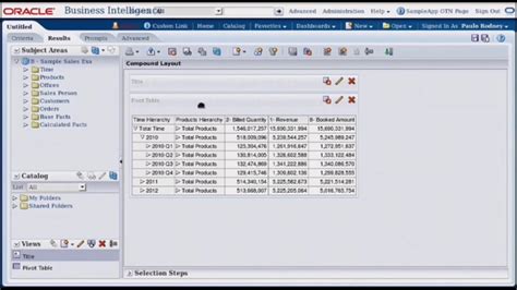 How To Create Pivot Table In Obiee