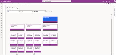 how to create position hierarchy in d365