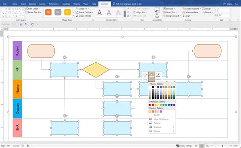 how to create process map in word
