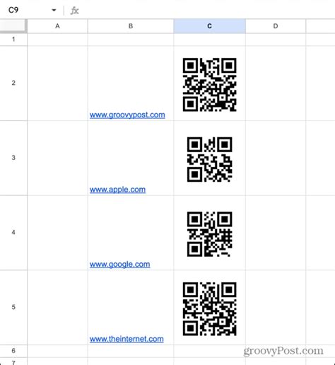 how to create qr code for google sheet link