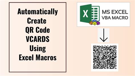 how to create qr code vcard using excel