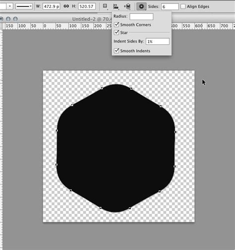 How To Create Rounded Corner Hexagon In Photoshop