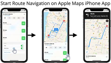 how to create route in apple maps