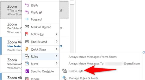 how to create rules in gmail like outlook