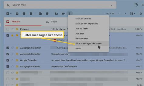 how to create rules in gmail to move emails