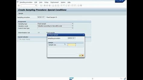how to create sampling procedure in sap pm