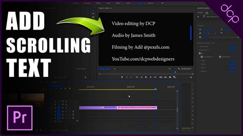 How To Create Scrolling Text In Premiere Pro