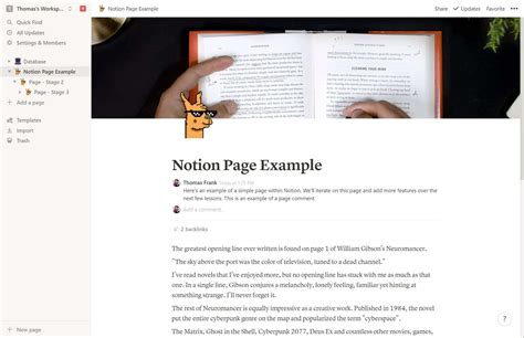 how to create sections in notion page