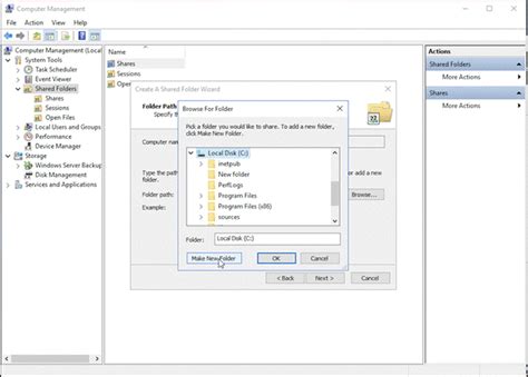 how to create shared drive in windows server 2016