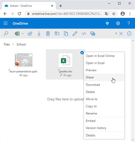 how to create shared excel file in onedrive