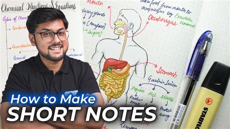 how to create short notes for students