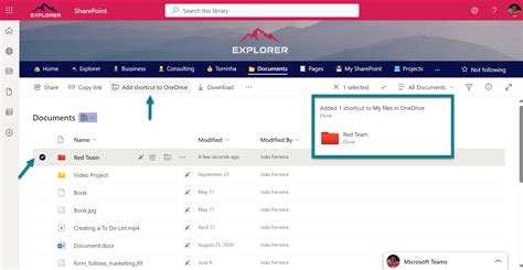 how to create shortcut to sharepoint site