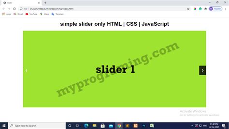 How To Create Simple Slider In Html