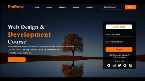 how to create simple website using html and css code