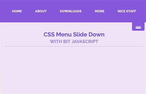 How To Create Slide Down Menu In Html