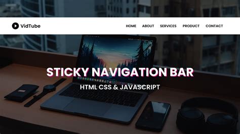 How To Create Sticky Navigation Bar In Html