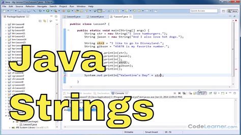 how to create string in java with example