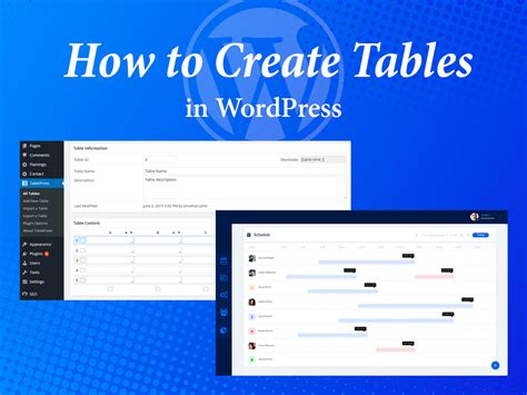 how to create table in wordpress database