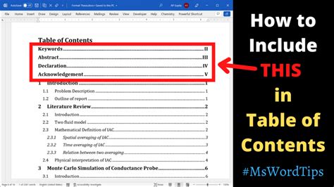 How To Create Table Of Contents Without Using Headings
