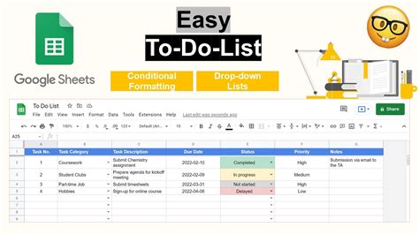 how to create task list in google sheets