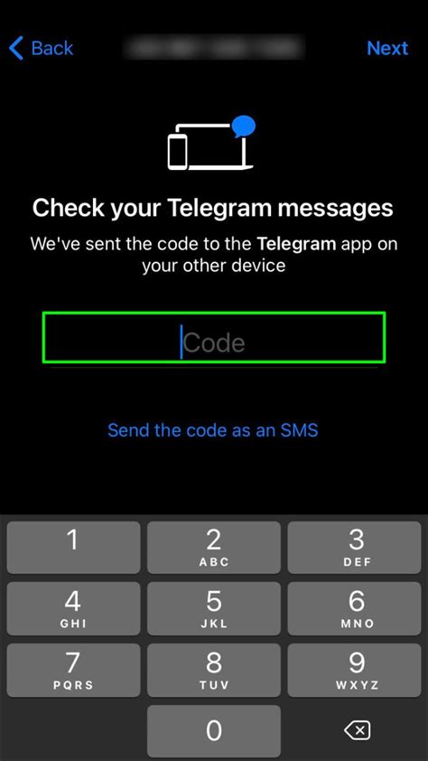 how to create telegram code