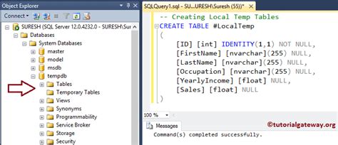 How To Create Temporary Table In Sql Server W3Schools