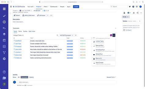 how to create test case dashboard in jira