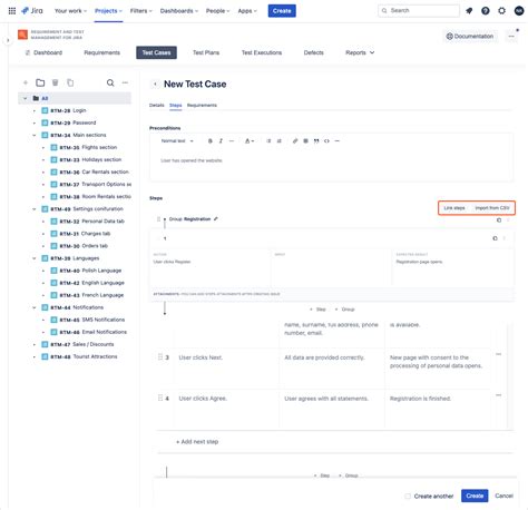 how to create test case in jira tool