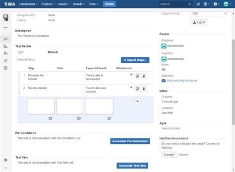 how to create test case in jira xray