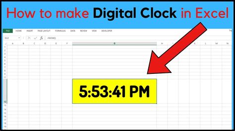 how to create time clock in excel