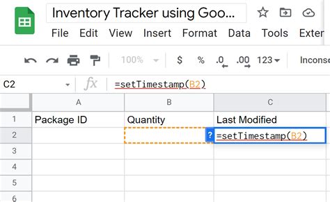 how to create timestamp in google sheets