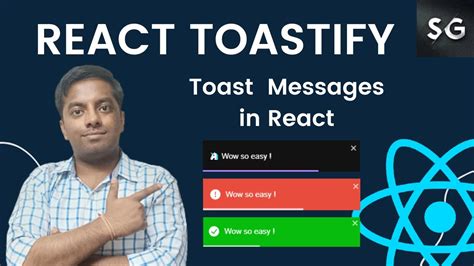 how to create toast message in react js
