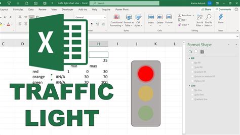 how to create traffic lights in excel