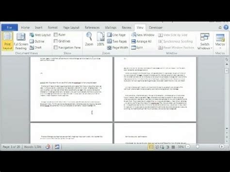 how to create two pages in word