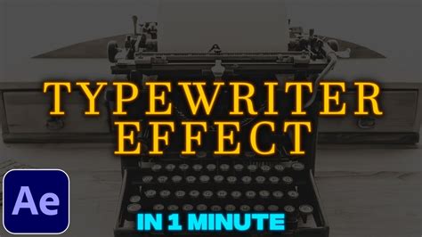 How To Create Typewriter Effect In After Effects