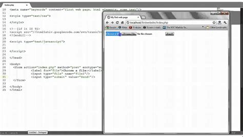 how to create upload image in html
