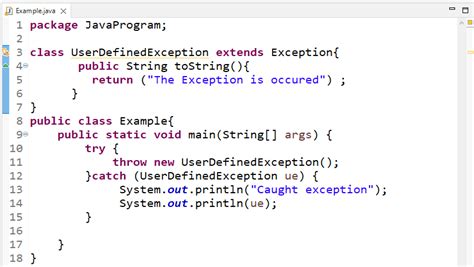 how to create user defined exception in java with example