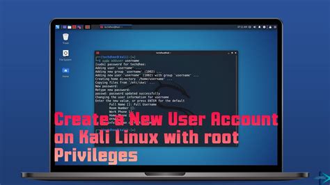 how to create username in kali linux
