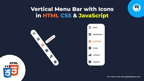 How To Create Vertical Menu Bar In