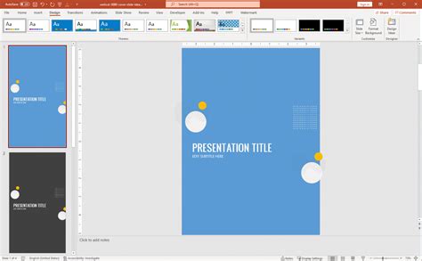 how to create vertical slides in powerpoint