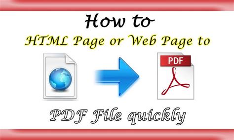 how to create web page into pdf