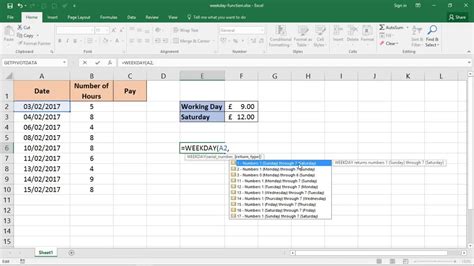 how to create week formula in excel